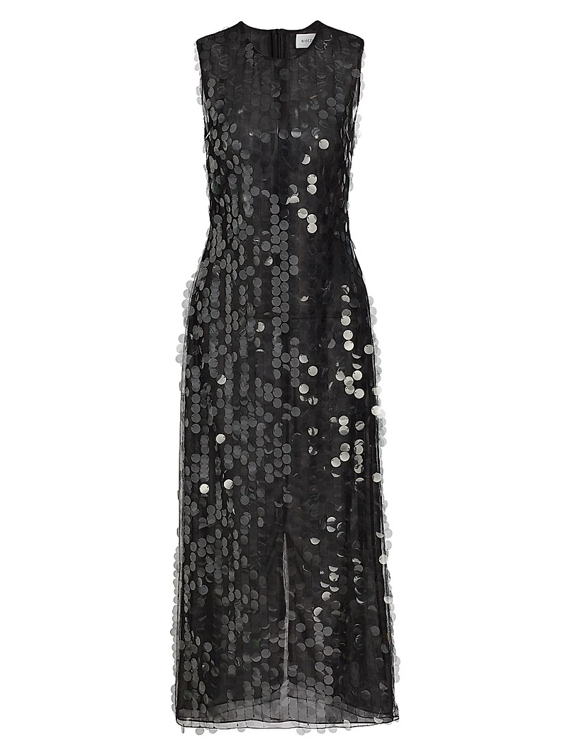 Tovia Paillettes Sheath Midi-Dress