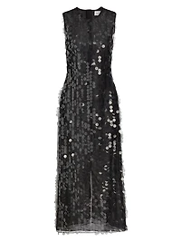 Tovia Paillettes Sheath Midi-Dress