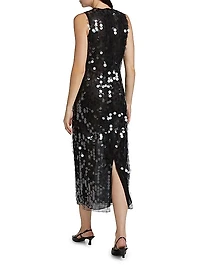 Tovia Paillettes Sheath Midi-Dress