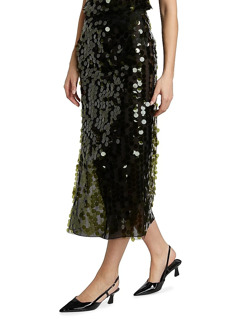 Dia Paillettes Midi-Skirt