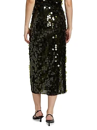Dia Paillettes Midi-Skirt