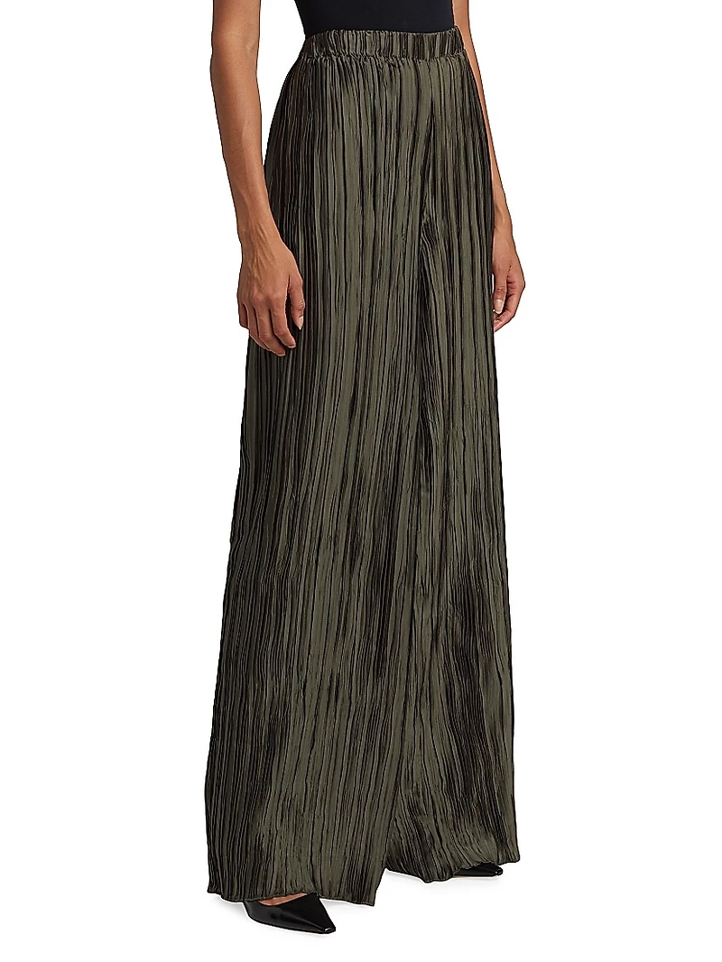 Mandrake Plissé Wide-Leg Pants