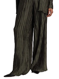Mandrake Plissé Wide-Leg Pants