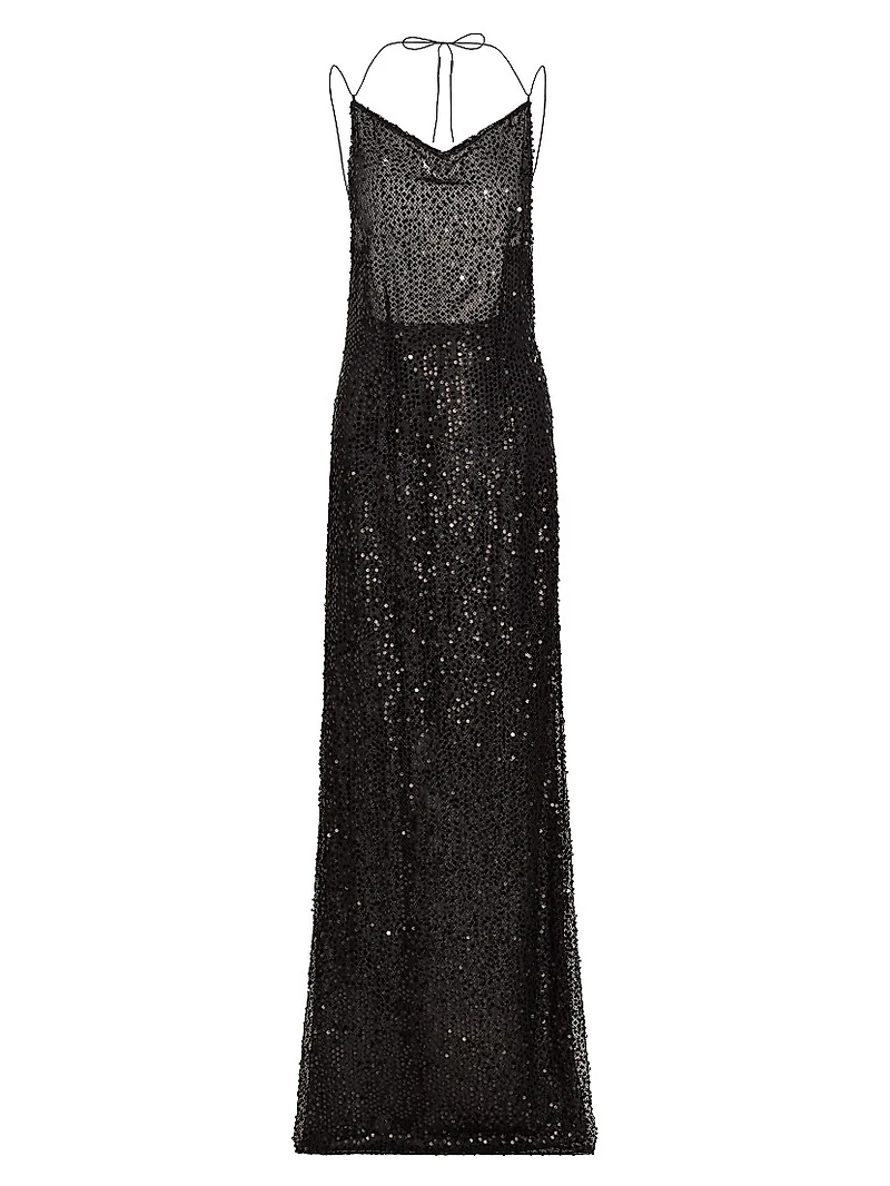 Hebe Sequined A-Line Gown