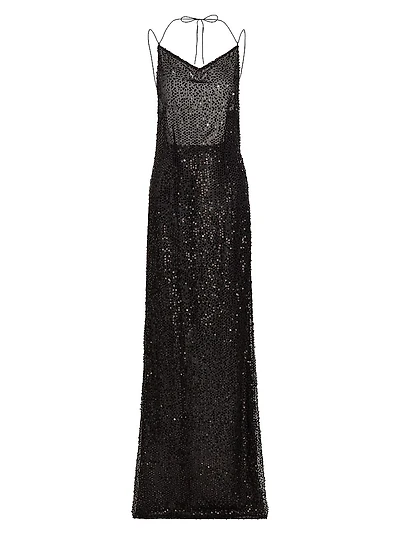 Hebe Sequined A-Line Gown