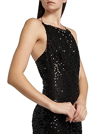 Hebe Sequined A-Line Gown