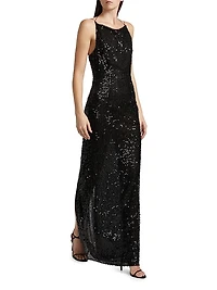 Hebe Sequined A-Line Gown