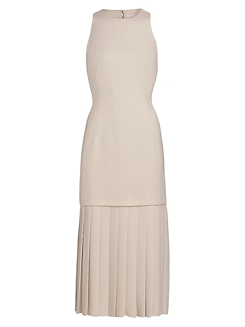 Anci Drop-Waist Crepe Midi-Dress