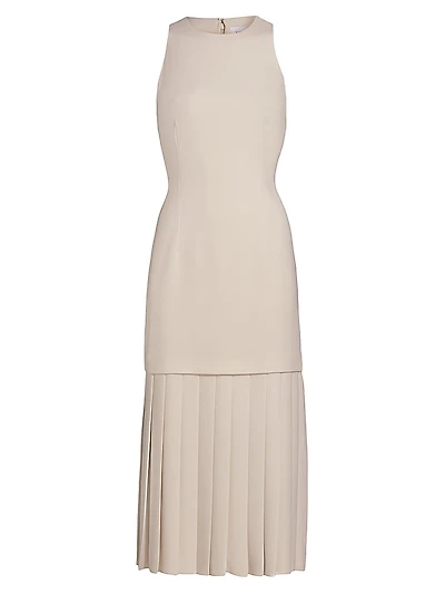 Anci Drop-Waist Crepe Midi-Dress