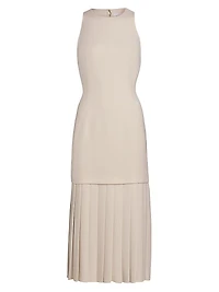 Anci Drop-Waist Crepe Midi-Dress