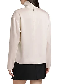 Olall Satin Turtleneck Top
