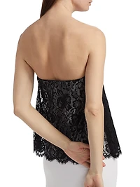 Silk Crepe & Lace Overlay Bias-Cut Dress