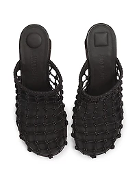 Les Doubles Tresses 100MM Leather Mules