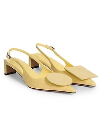 Duelo 40MM Embossed Leather Kitten-Heel Pumps