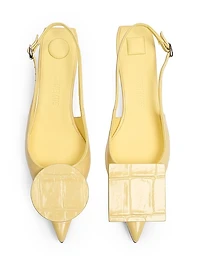Duelo 40MM Embossed Leather Kitten-Heel Pumps