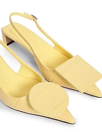 Duelo 40MM Embossed Leather Kitten-Heel Pumps