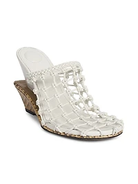 Les Doubles Tresses 100MM Leather Mules