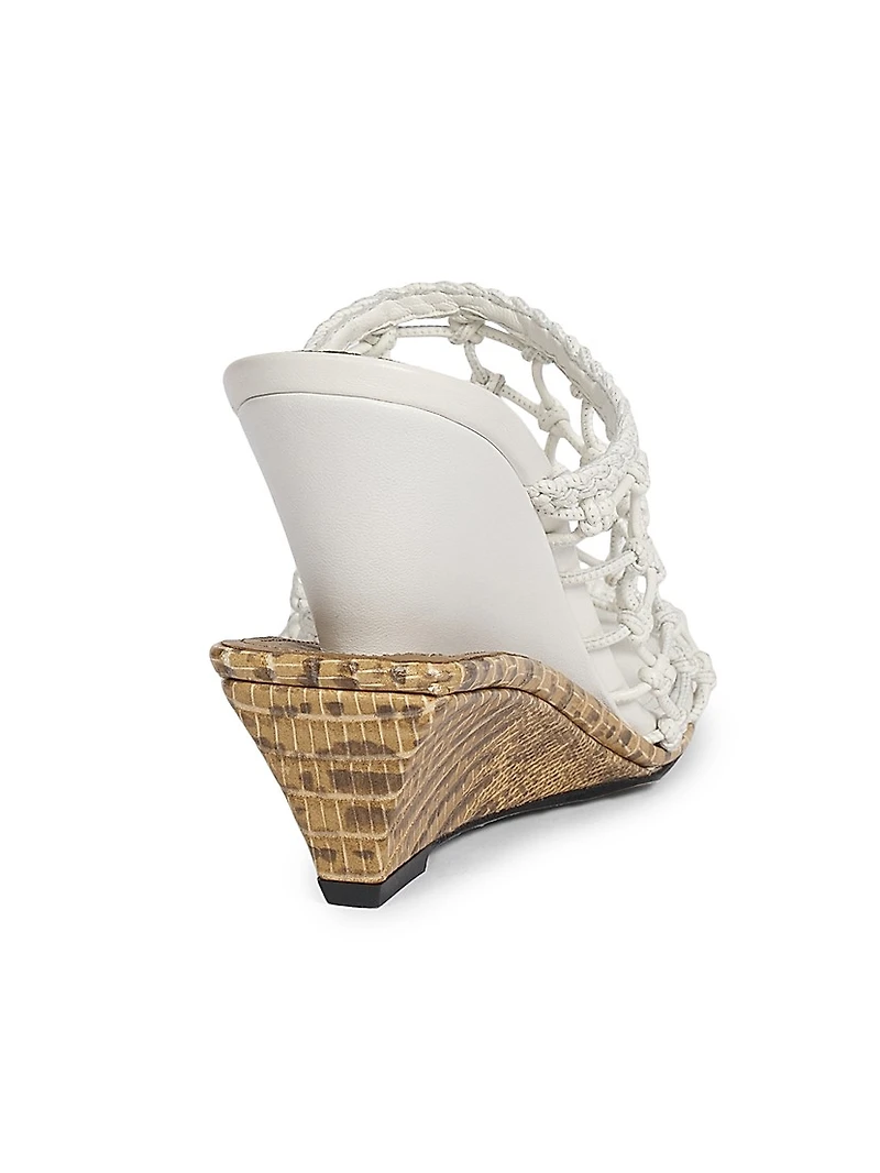 Les Doubles Tresses 100MM Leather Mules