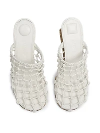 Les Doubles Tresses 100MM Leather Mules