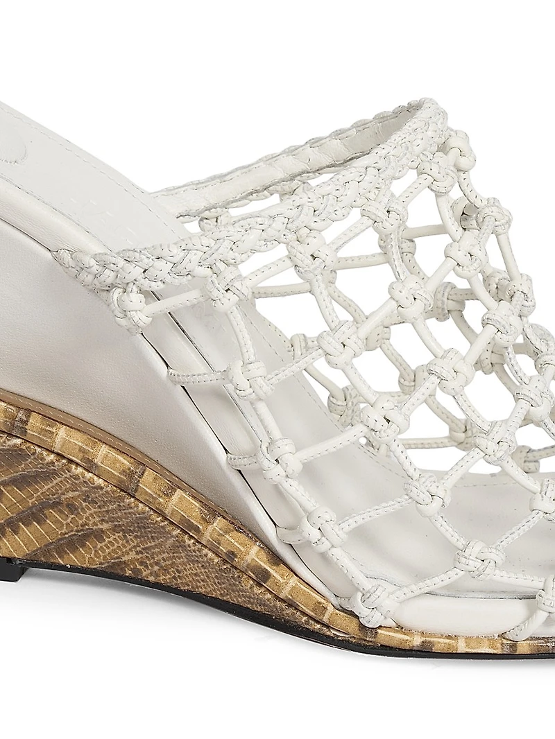 Les Doubles Tresses 100MM Leather Mules