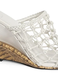 Les Doubles Tresses 100MM Leather Mules