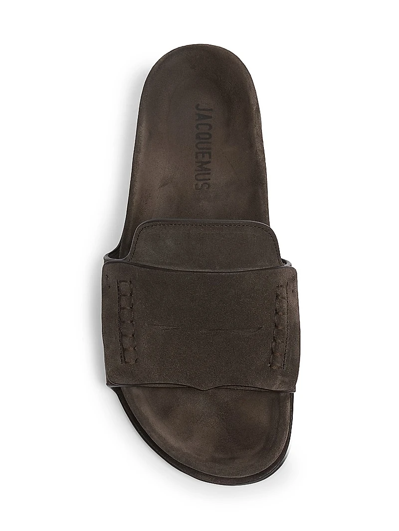 Mocassin-Style Suede Slides