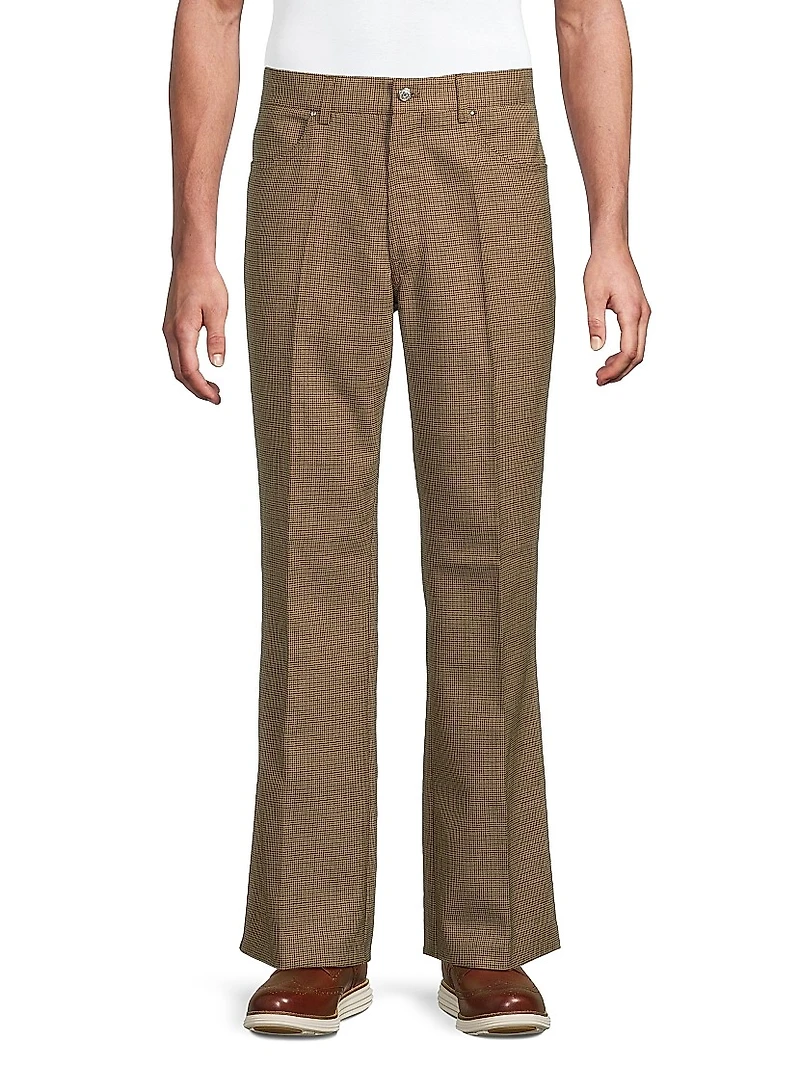 Valluco Glen Plaid Wool Trousers