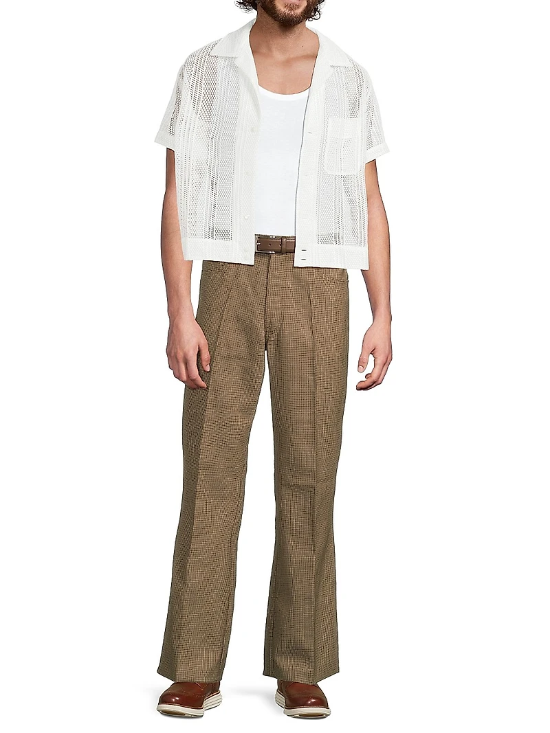 Valluco Glen Plaid Wool Trousers