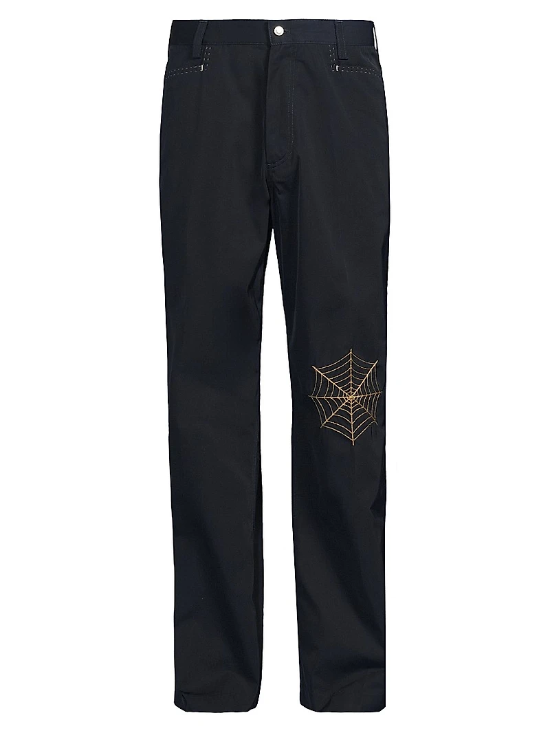 Angel Web Straight-Leg Pants