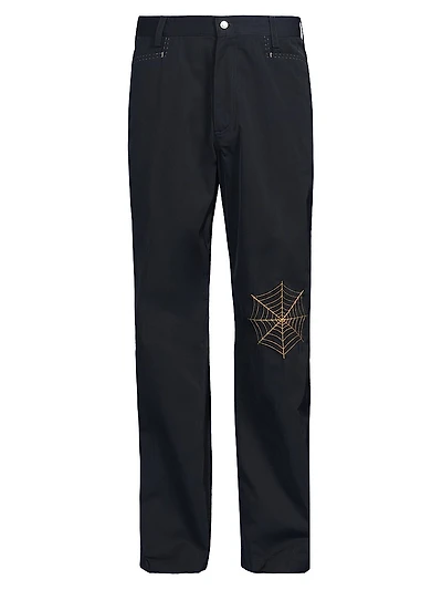 Angel Web Straight-Leg Pants