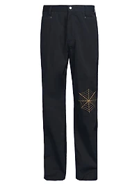 Angel Web Straight-Leg Pants