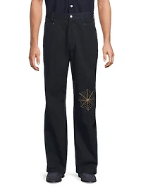 Angel Web Straight-Leg Pants