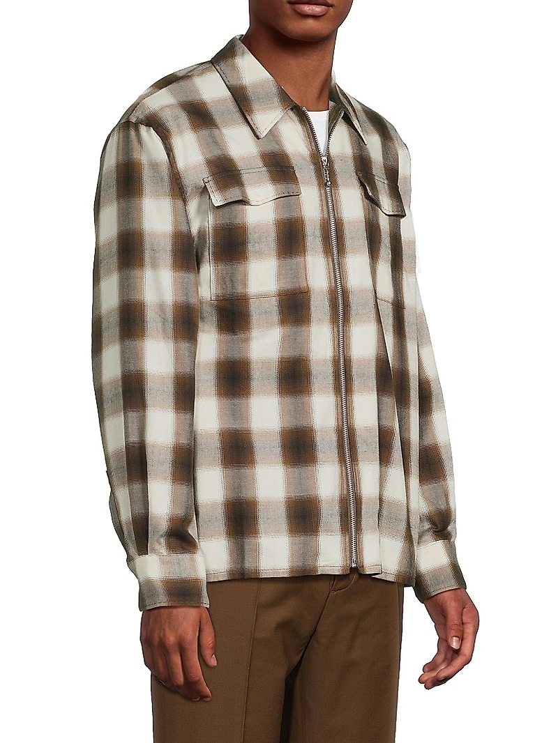 Zip-Up Relaxed Shirt