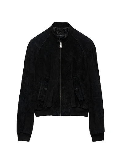 Suede Bomber Jacket
