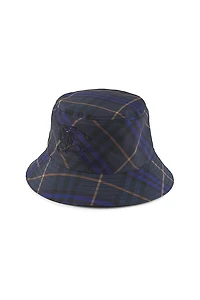 Equestrian Knight Design Check Bucket Hat