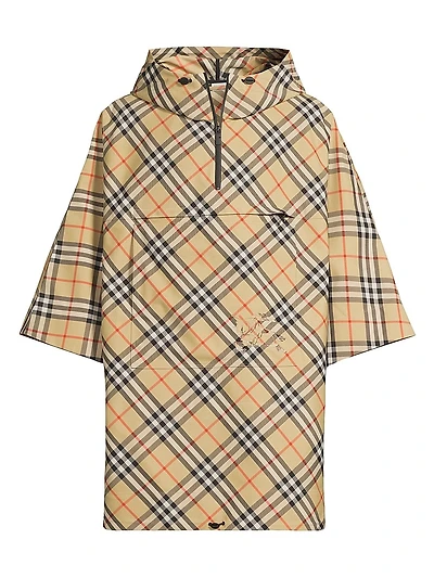 EKD Check Hooded Cape