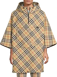 EKD Check Hooded Cape
