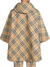 EKD Check Hooded Cape