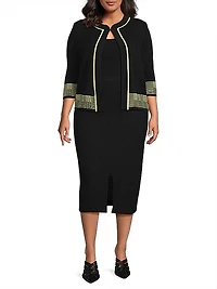 Textured Knit Midi Skirt