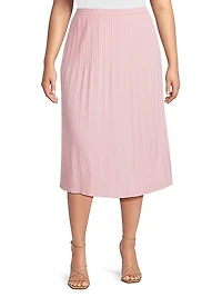 Pleated Midi-Skirt