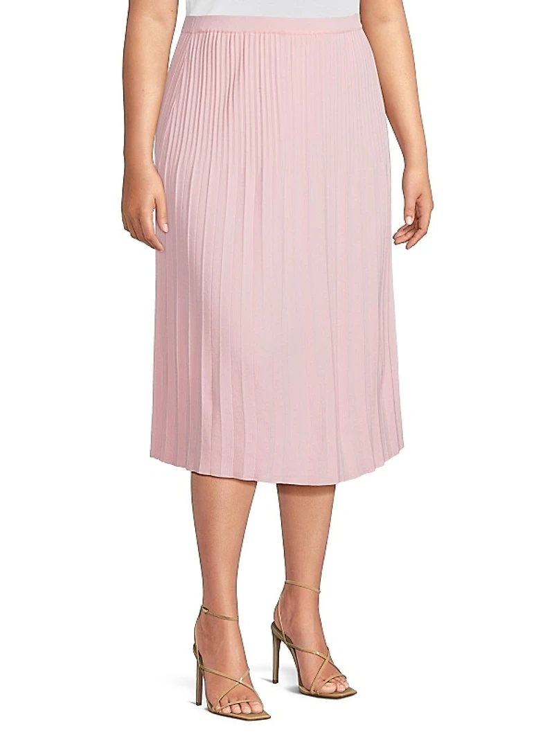 Pleated Midi-Skirt