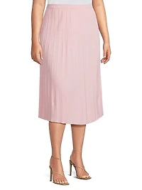 Pleated Midi-Skirt