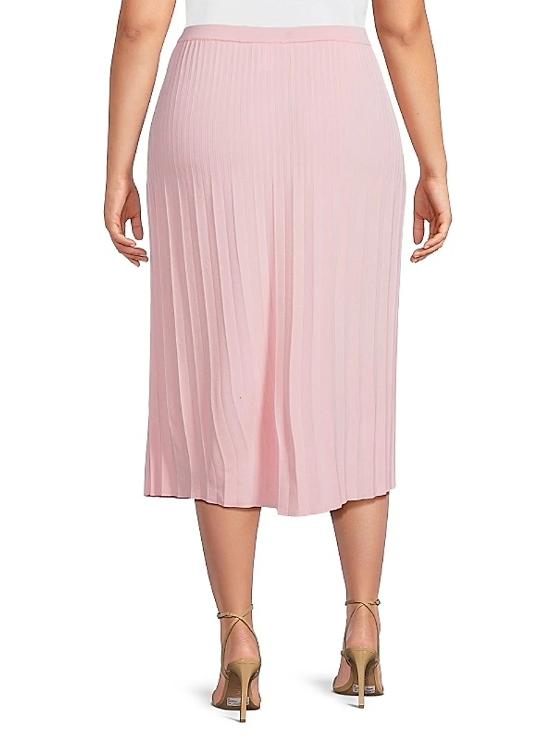 Pleated Midi-Skirt