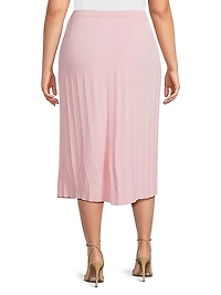 Pleated Midi-Skirt