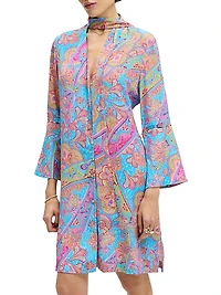 Brenna Paisley Cotton-Silk Shirtdress