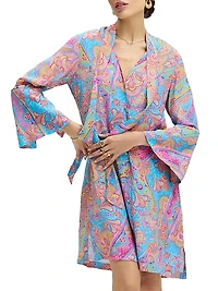 Brenna Paisley Cotton-Silk Shirtdress