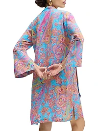 Brenna Paisley Cotton-Silk Shirtdress