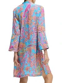 Brenna Paisley Cotton-Silk Shirtdress