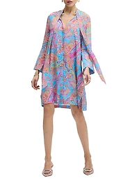 Brenna Paisley Cotton-Silk Shirtdress