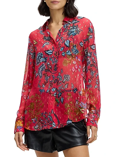Carrie Floral Silk-Blend Shirt
